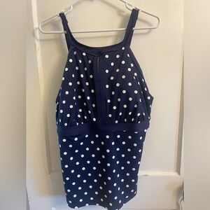 LAND’S END Women’s DDS-Cup High Neck Modest Tankini Top Swimsuit 16DDD